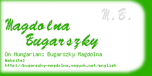 magdolna bugarszky business card